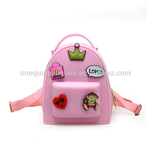 Sweet Spring Water Cute Cartoon Cute Silicone Backpack Travel Outdoor Rucksack School Bags for Girls