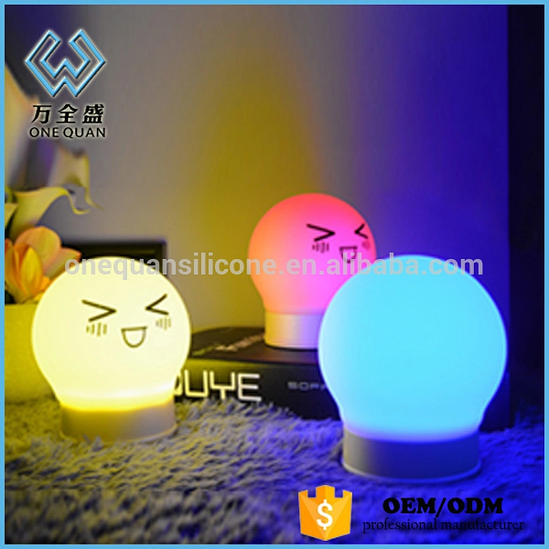 Novelty Creative 7color Led silicone Night Light With 1800mAH Battery
