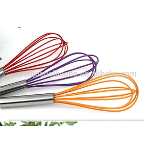 Food Grade silicone whisk with stainless steel handle