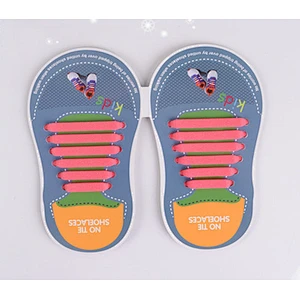 2019 Hot Sale Colorful no tie Outdoor Sports Children Silicone Shoelace