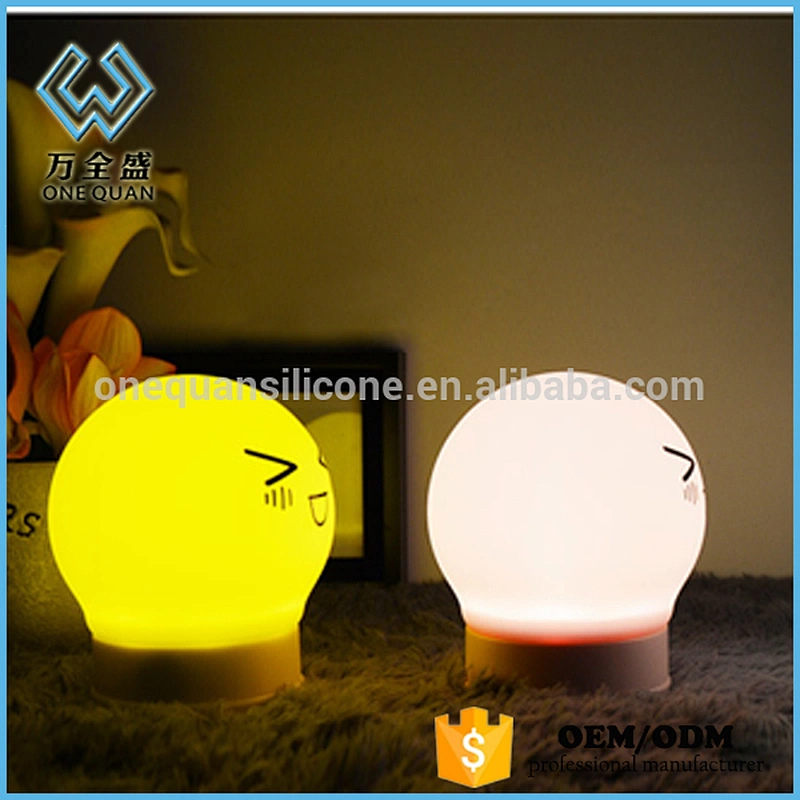 Novelty Creative 7color Led silicone Night Light With 1800mAH Battery