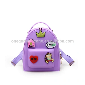 Sweet Spring Water Cute Cartoon Cute Silicone Backpack Travel Outdoor Rucksack School Bags for Girls