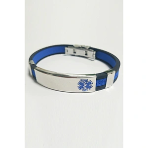 Free Engraving Alert ID Bracelet Stainless Steel Rubber Silicone Emergency