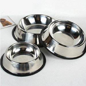 Stainless Steel Dog Bowl with Rubber Base for Small/Medium/Large Dogs Pet feeder