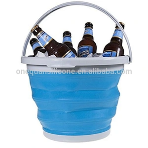 5L Foldable Silicone Collapsible Bucket Clean Camping Car Beach