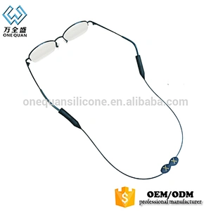 Adjustable fashion silicone eye glasses strap, sunglasses retainer, silicone glasses cord
