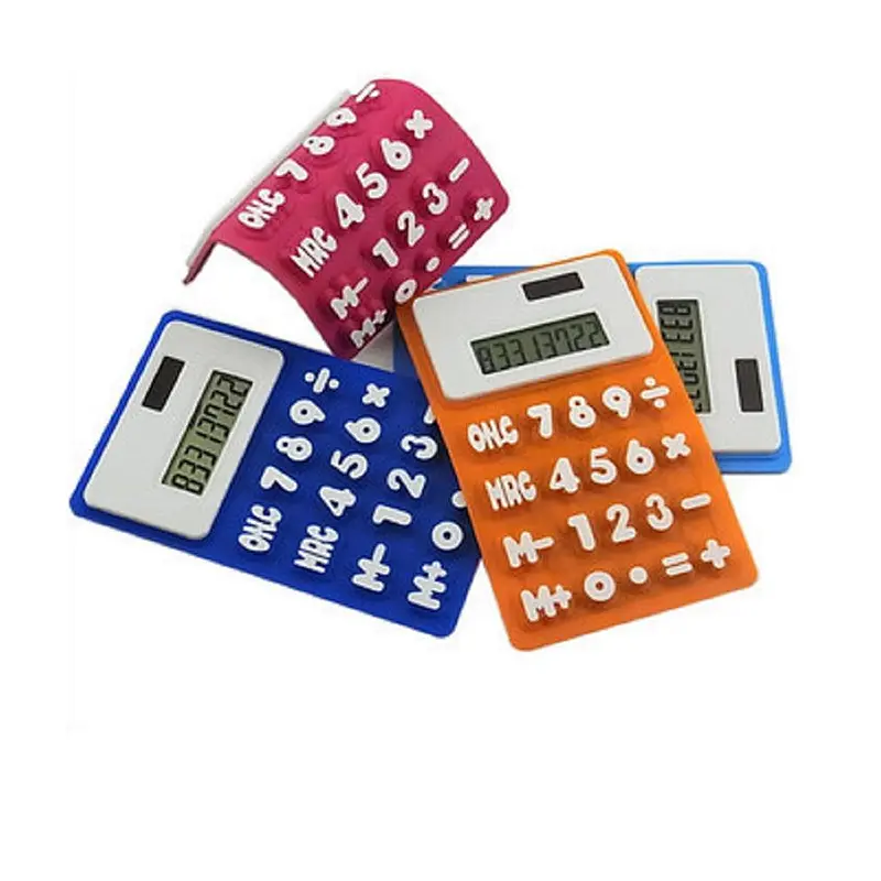 Children's calculator folding desktop office small silicone calculator.