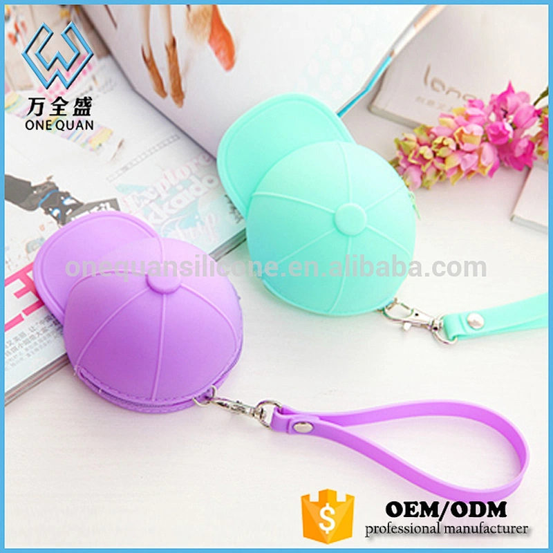 Lovely hat shape silicone custom coin purse Bag  for gifts