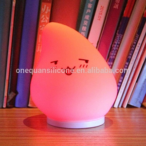 Portable Silicone LED Multicolor Night Light, USB Rechargeable Children Night Lamp with Warm White & 7-Colour Changing Modes