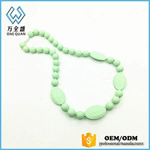 Onequan 2019 new wholesale products BPA free food grade teething necklace silicone for baby and mom
