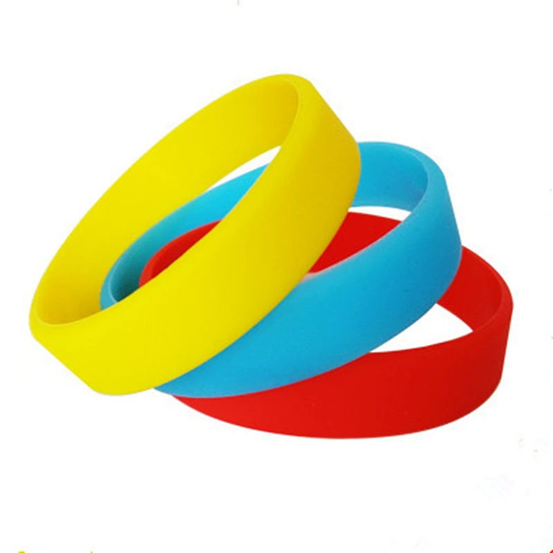 202X12 mm Wrist Band Unbreakable Elastic Silicone Rubber Band Wristband UV