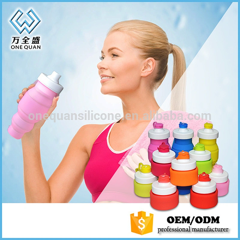 wholesale silicone travel foldable water bottles