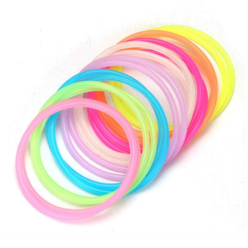 Cheap price no slip grip bright jelly ponytails colorful elastic rubber hair band with charm