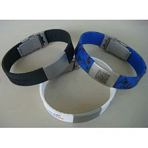high quality stainless steel engrave plate for silicone wrist band