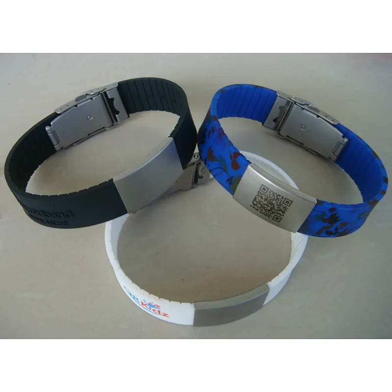 high quality stainless steel engrave plate for silicone wrist band