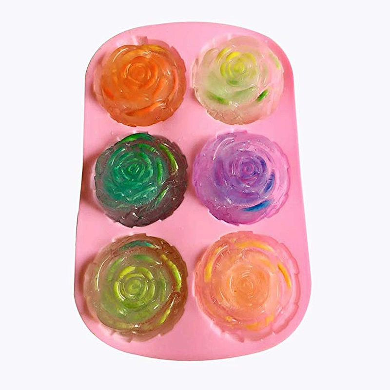 BPA free Rose Shape Reusable Non Stick Cake Mold in Silicone for Chocolate