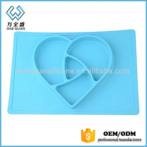 Silicone suction Non-toxic silicone baby placemat plate silicone placemat for kids