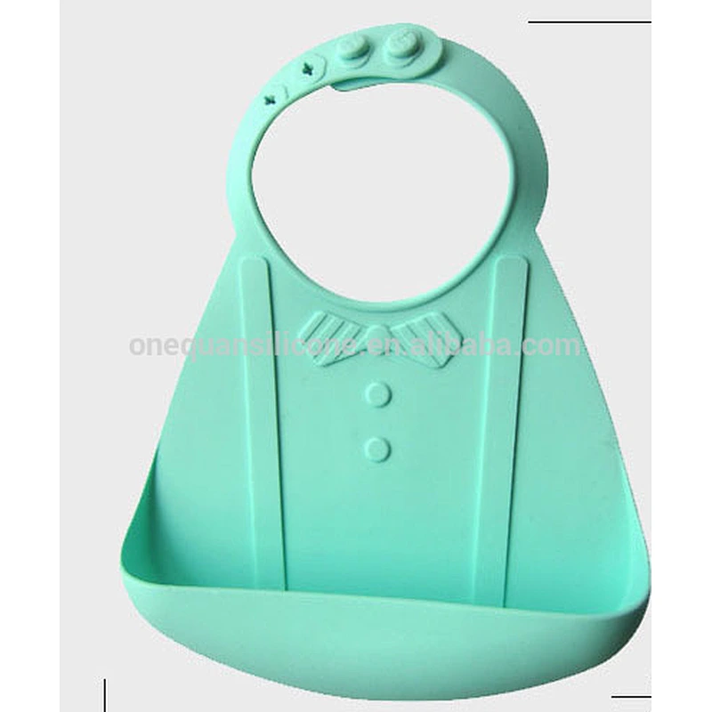 FDA LFGB High Quality Silicone Best Fancy Baby Bib Waterproof Silicone Bib