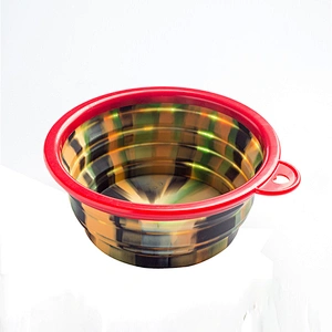 Silicone Collapsible Dog Bowls BPA Free and Dishwasher Safe Portable and Foldable Travel Bowls-with 7-Color