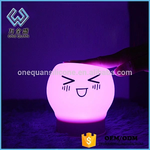 Novelty Creative 7color Led silicone Night Light With 1800mAH Battery