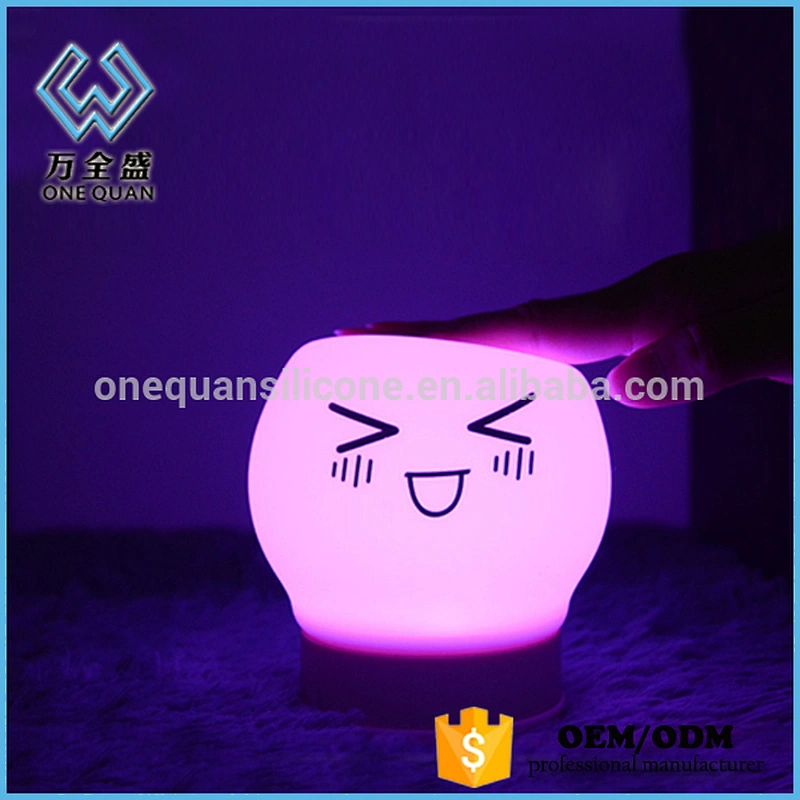 Novelty Creative 7color Led silicone Night Light With 1800mAH Battery