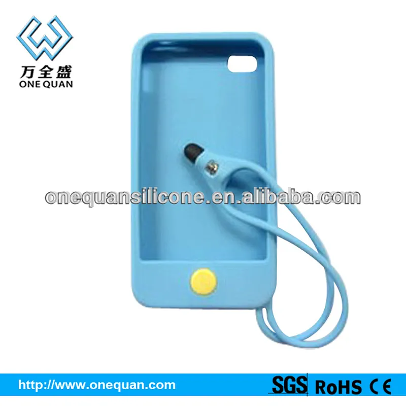new arrival silicone protective phone case with touch pen