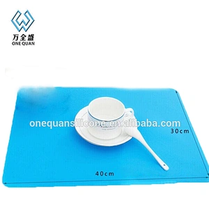 Custom Anti Slip Table Mat Print Silicone Placemat Kids Square Table Mat