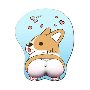 Mouse Pad with Wrist Support Gel - 3D  Silicone Mouse Pad, Nude Girl Mouse Pad with Butt Cushion