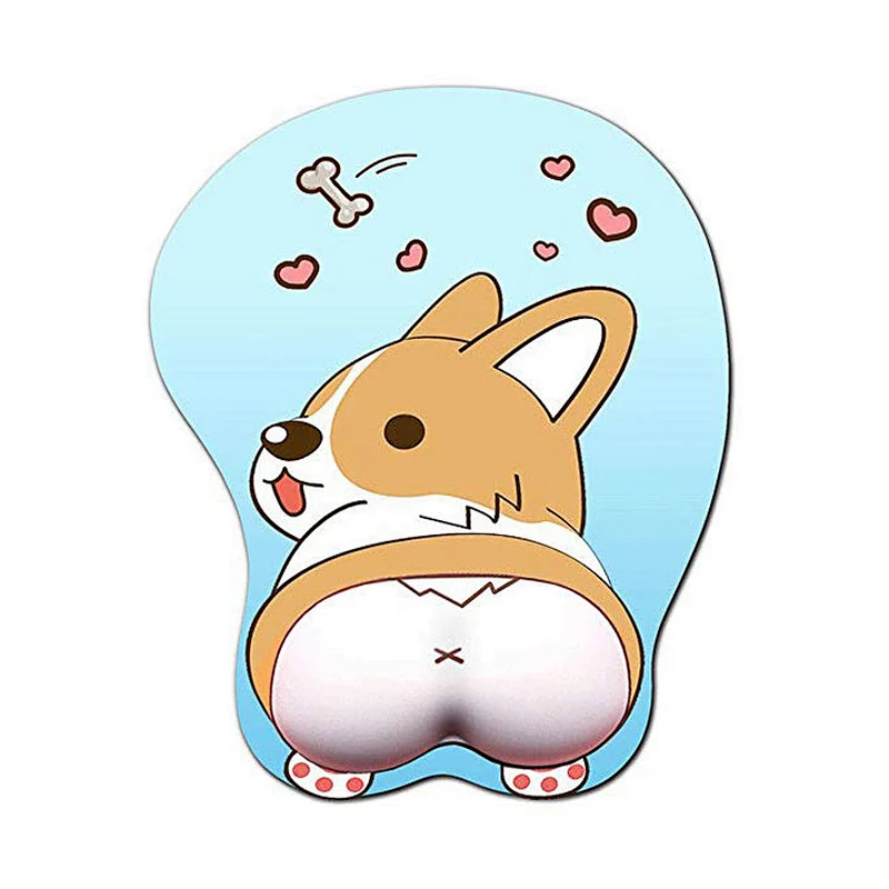 Mouse Pad with Wrist Support Gel - 3D  Silicone Mouse Pad, Nude Girl Mouse Pad with Butt Cushion