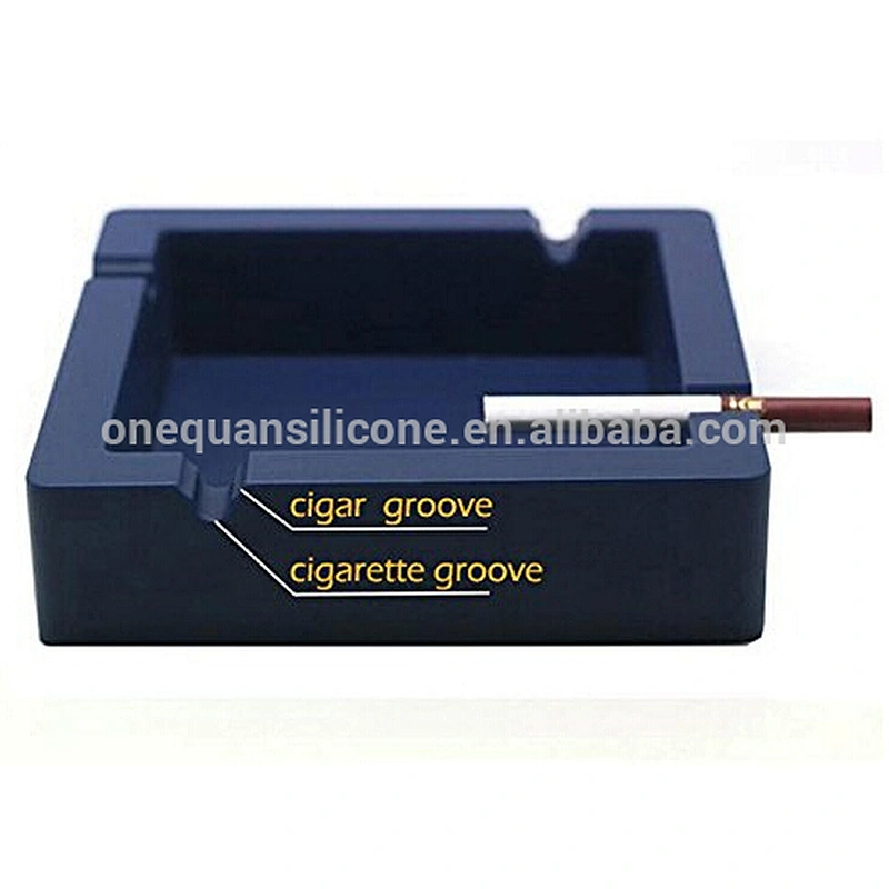 Silicone Ashtray with 4 Cigars and Cigarettes Dual-use Grooves for Patio/Outdoor/Indoor Ashtray Home decor