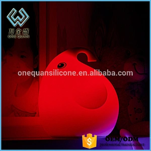 Most Popular Silica Gel Elephant Shape Silicone Animal Led Night Light For Kids Usb Charger