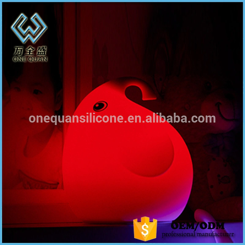 Most Popular Silica Gel Elephant Shape Silicone Animal Led Night Light For Kids Usb Charger