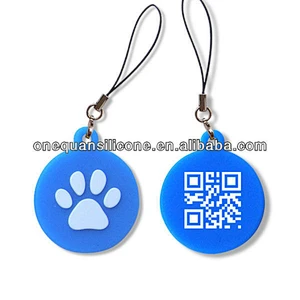 New arrival silicone ID embossing logo dog tag protect your dog from missing