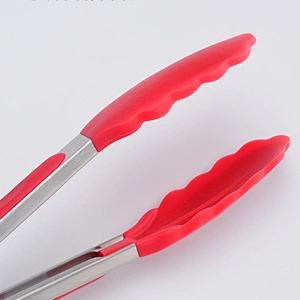 BBQ Non-stick Clip Food Tongs Stainless Steel Salad Tongs