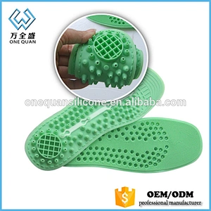 Shock absorb silicone sport shoe insole