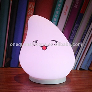 Portable Silicone LED Multicolor Night Light, USB Rechargeable Children Night Lamp with Warm White & 7-Colour Changing Modes