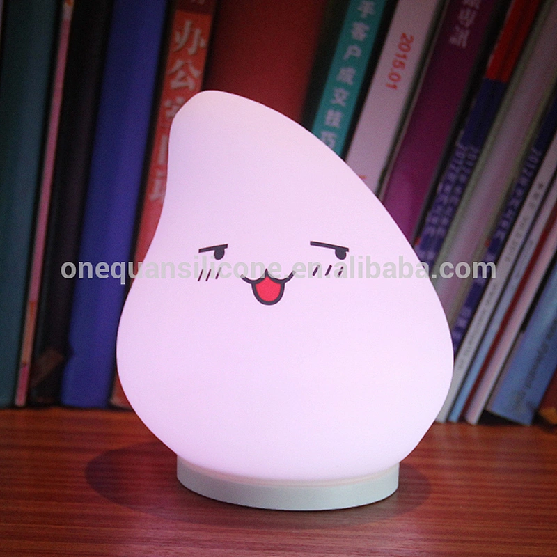 Portable Silicone LED Multicolor Night Light, USB Rechargeable Children Night Lamp with Warm White & 7-Colour Changing Modes