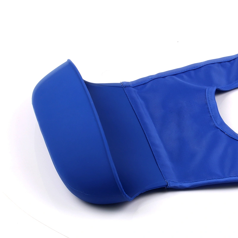 Waterproof Silicone Roll Up Bib with Comfort-Fit Fabric Neck