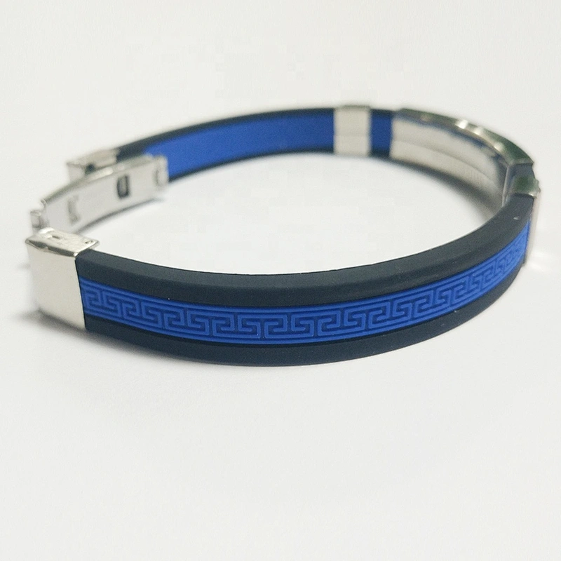 Free Engraving Alert ID Bracelet Stainless Steel Rubber Silicone Emergency