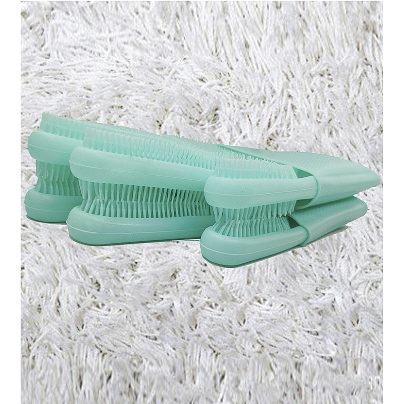 2-sided Scrubber Reusable Silicone Brush Scrub Cleaning Gloves for Dish Wash Kitchen Bathroom Cleaning Car Wash