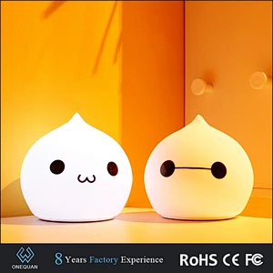 Colorful silicone soft cartoon cute animal baby nursery lamp breathing child LED night light