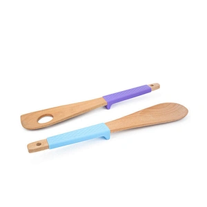 Wholesale Non-stick Baking Wooden Cooking Utensil /Silicone Handle kitchen tools