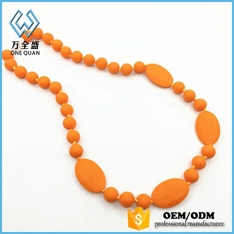 High Quality Baby  Approved Beads Teething Necklace For Kids