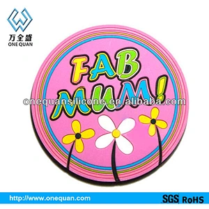 2019 Fashion lovely animals silicone cup mat for promotion