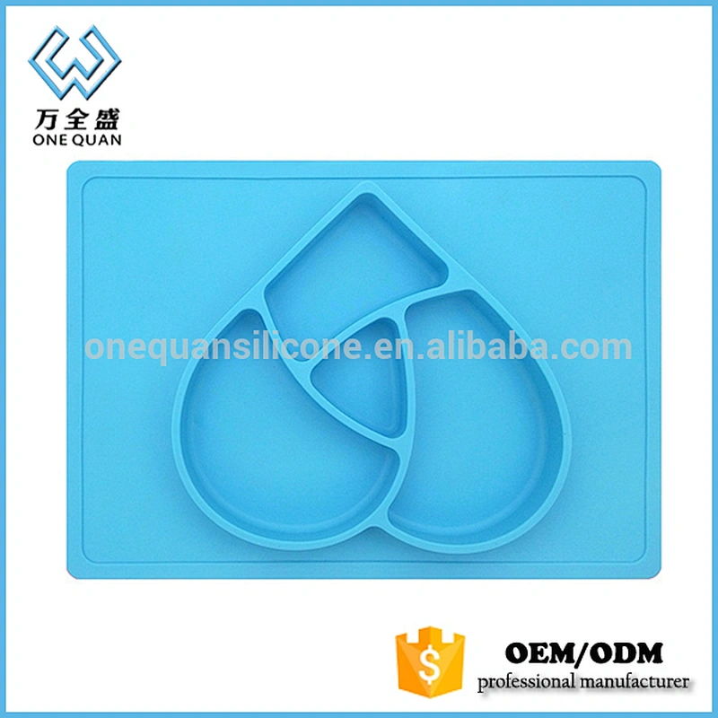 Silicone suction Non-toxic silicone baby placemat plate silicone placemat for kids