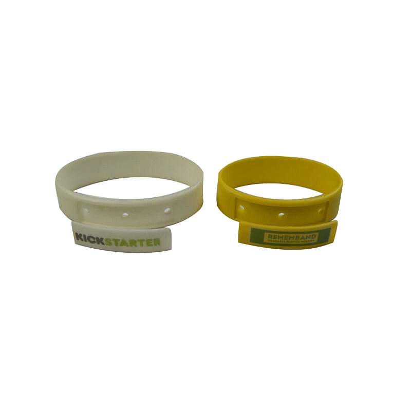 creative silicone bracelet ,wearable elastic memory could write and erase wristband promotional items to USA market