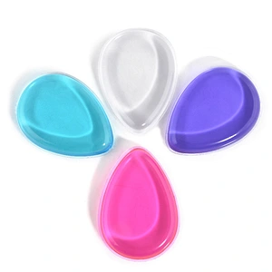 Clear Silicon Gel Puff Makeup Oval Silicone Sponge