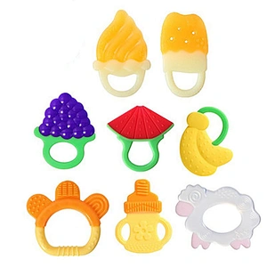 New silicone custom OEM baby rattles teether toys