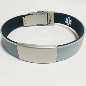 Amazon Medical identification QR code brace silicone Clasp energy bracelet health medical wristband