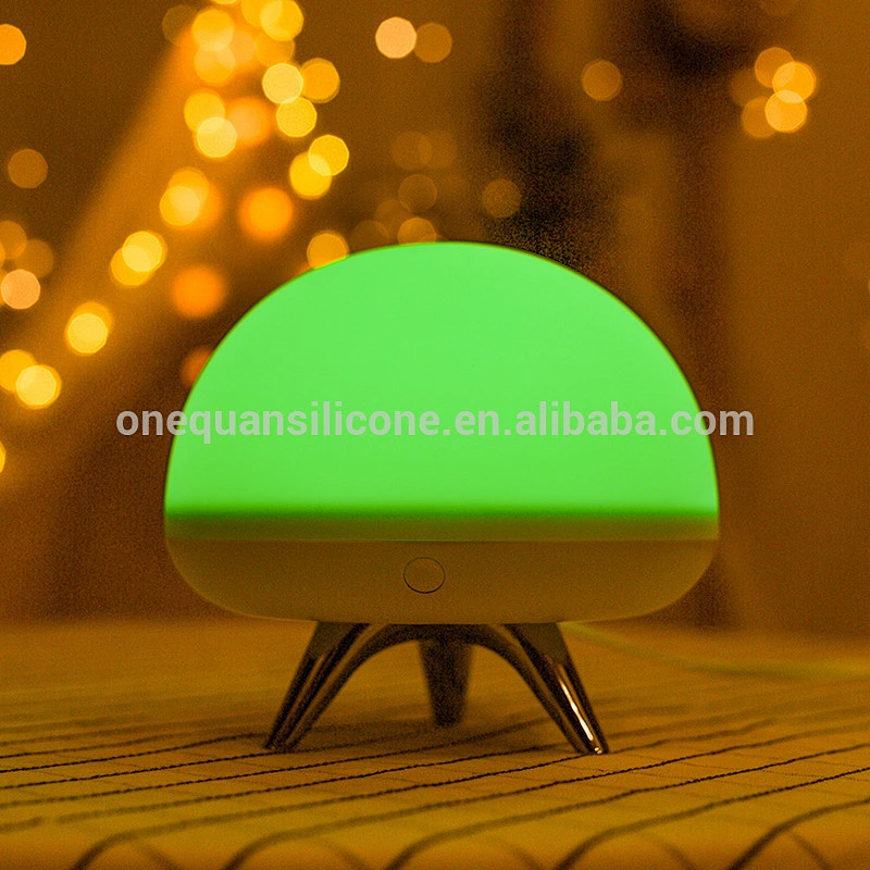 Silicone Colorful Children Night Light USB Rechargeable Sensitive Tap Control Beside LED Table Lamp with Warm White